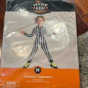 Hyde and Eek! Kids Striped Jumpsuit Beetle Juice
